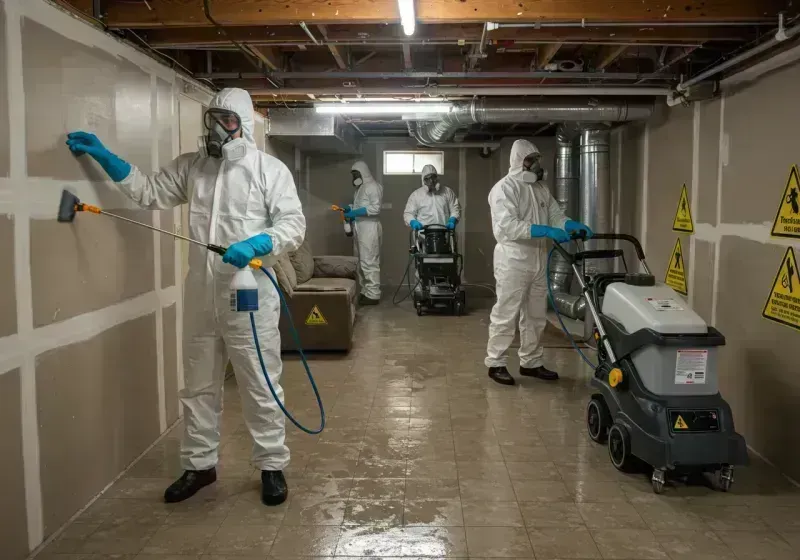 Basement Moisture Removal and Structural Drying process in Clark County, SD